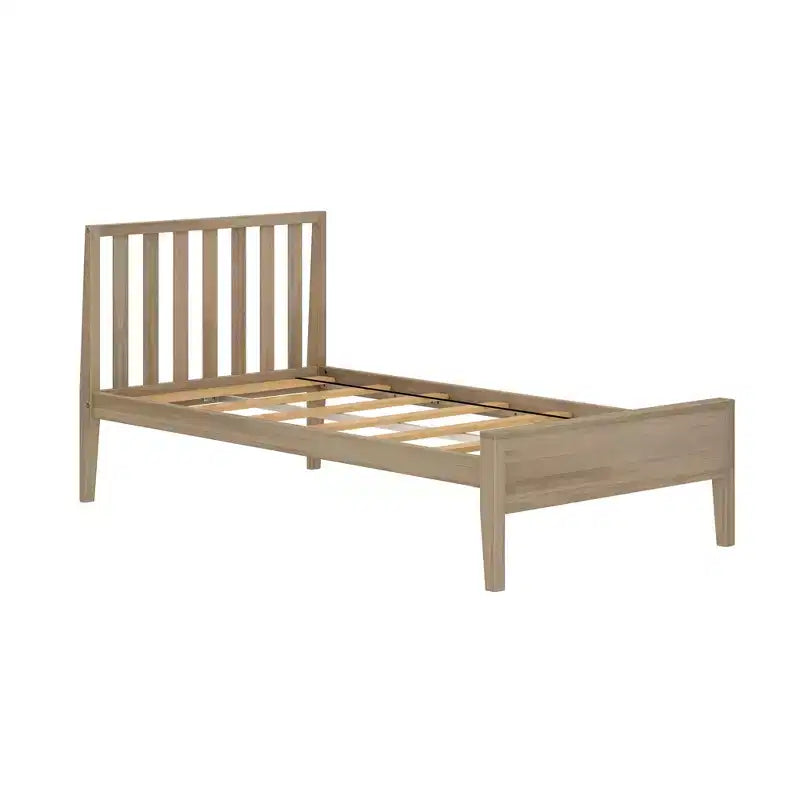 Max & Lily Letto Matrimoniale Scandinavo, Struttura in Legno Massiccio con Testiera