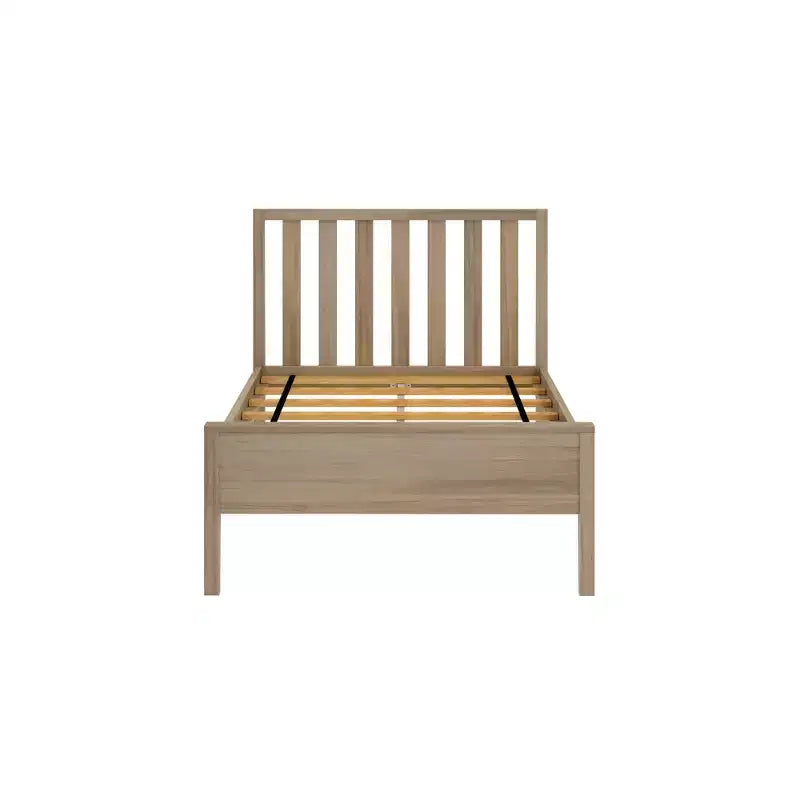 Max & Lily Letto Matrimoniale Scandinavo, Struttura in Legno Massiccio con Testiera