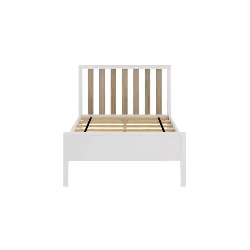 Max & Lily Letto Matrimoniale Scandinavo, Struttura in Legno Massiccio con Testiera