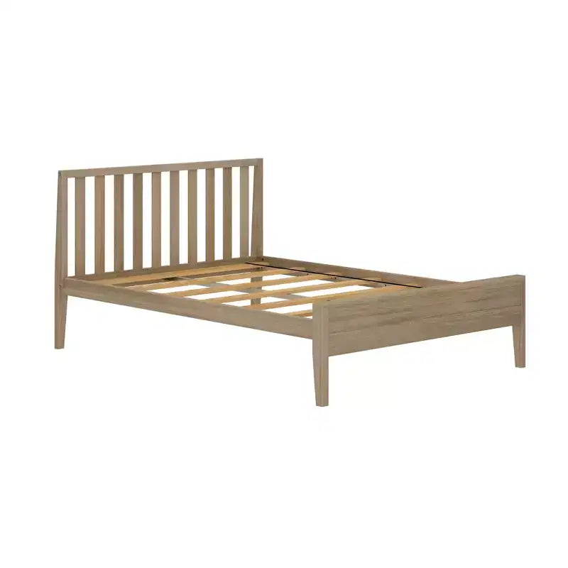 Max & Lily Struttura letto scandinava a una piazza e mezza, piattaforma letto in legno massello con testiera per bambini