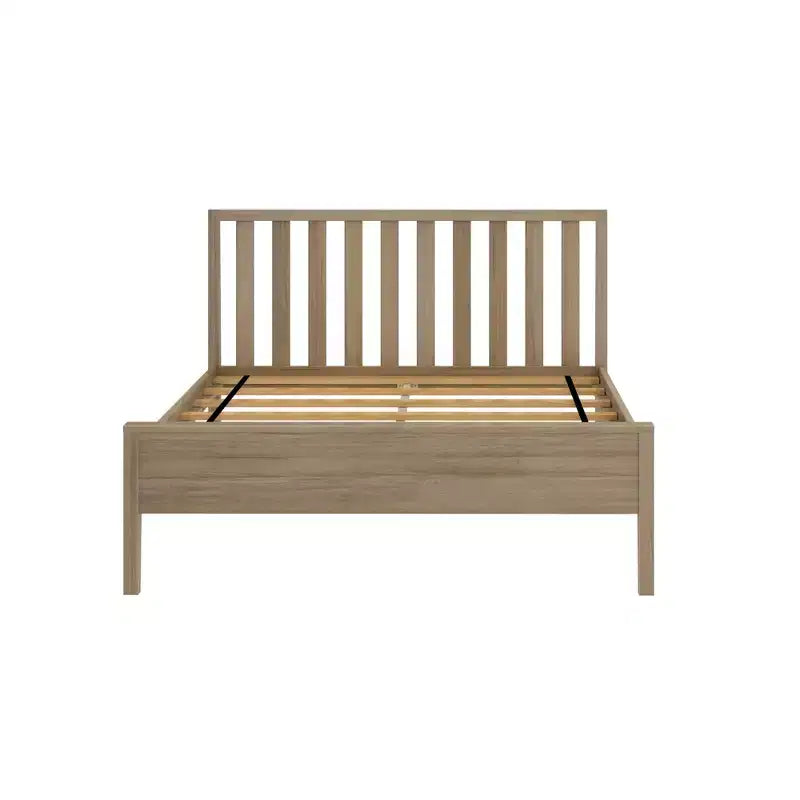 Max & Lily Struttura letto scandinava a una piazza e mezza, piattaforma letto in legno massello con testiera per bambini