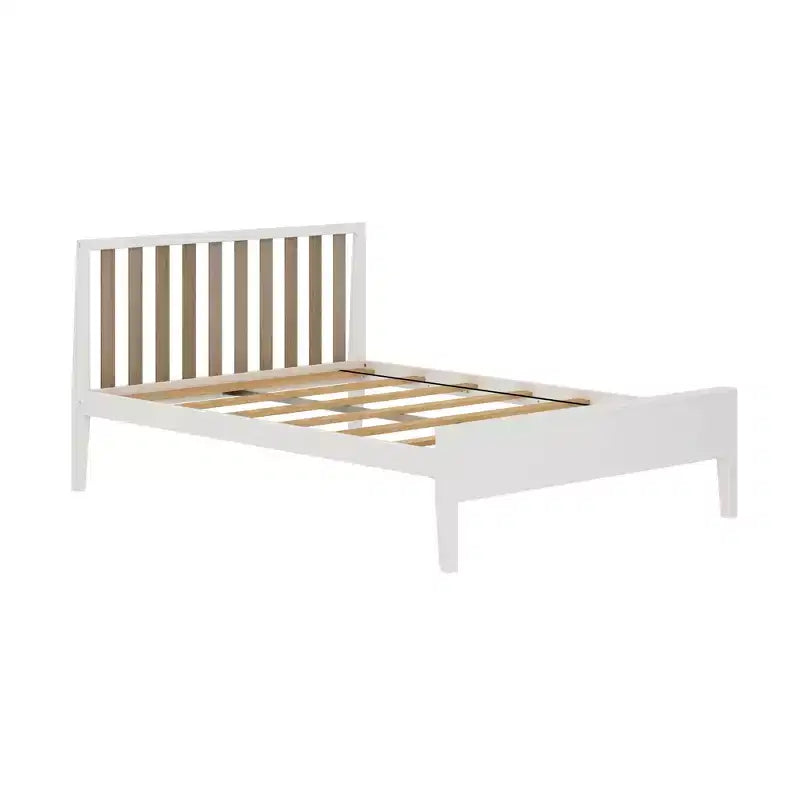 Max & Lily Struttura letto scandinava a una piazza e mezza, piattaforma letto in legno massello con testiera per bambini