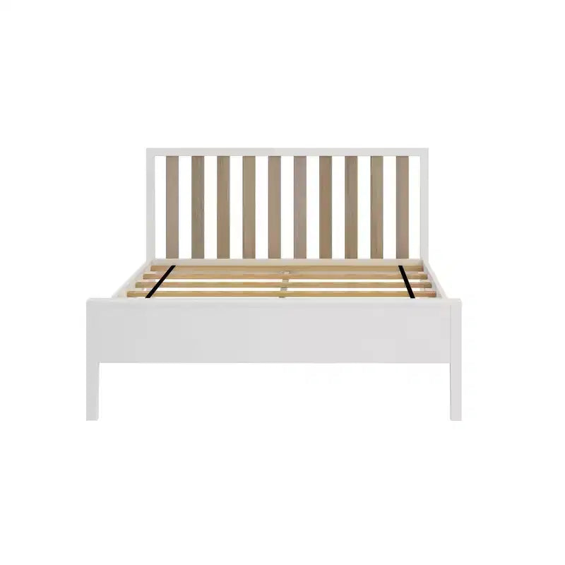 Max & Lily Struttura letto scandinava a una piazza e mezza, piattaforma letto in legno massello con testiera per bambini