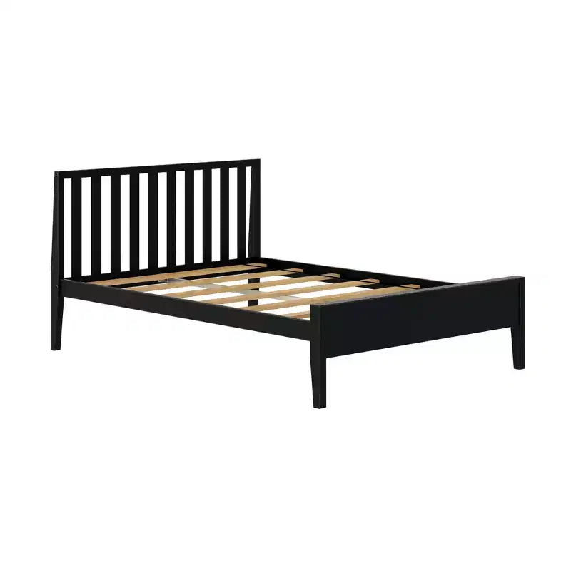 Max & Lily Struttura letto scandinava a una piazza e mezza, piattaforma letto in legno massello con testiera per bambini