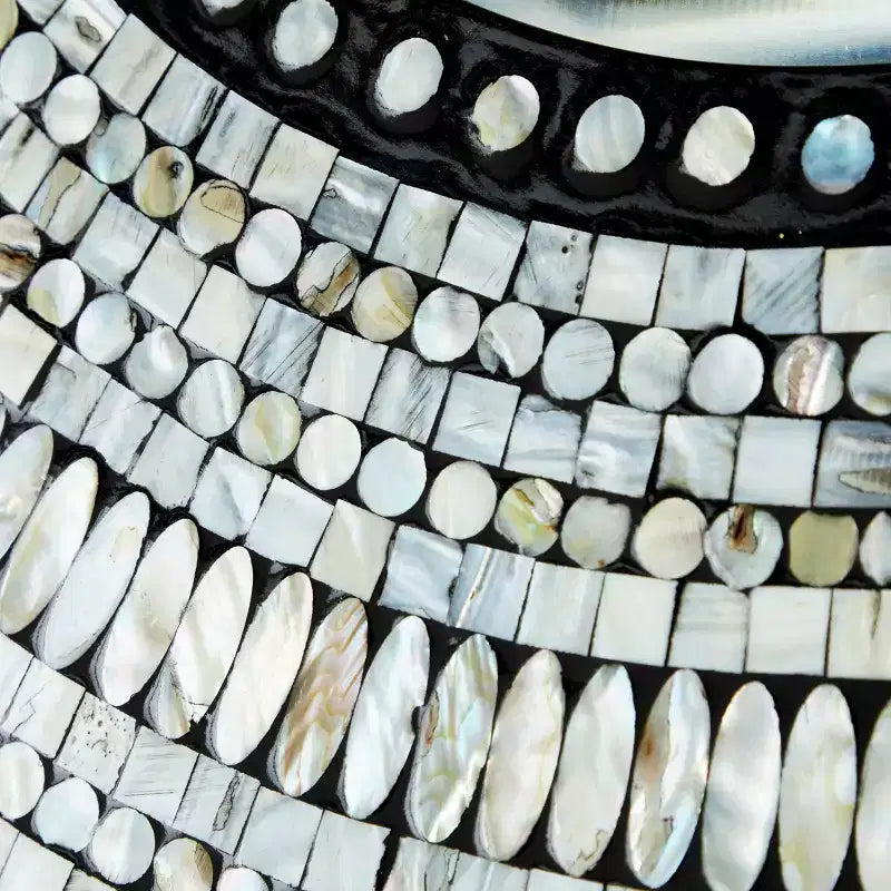 Specchio da parete mosaico artigianale in legno - Olivia & May