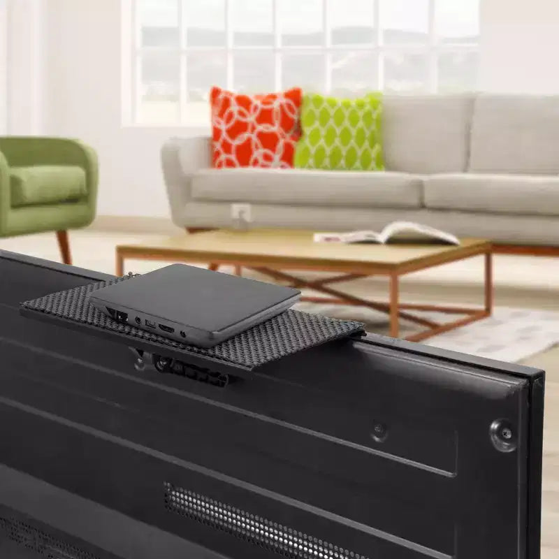 Mount-It! Mensola da parete sopra la TV | Mensola superiore regolabile per decoder via cavo, dispositivo di streaming | Piattaforma antiscivolo larga 30,5 cm | 6,2 kg