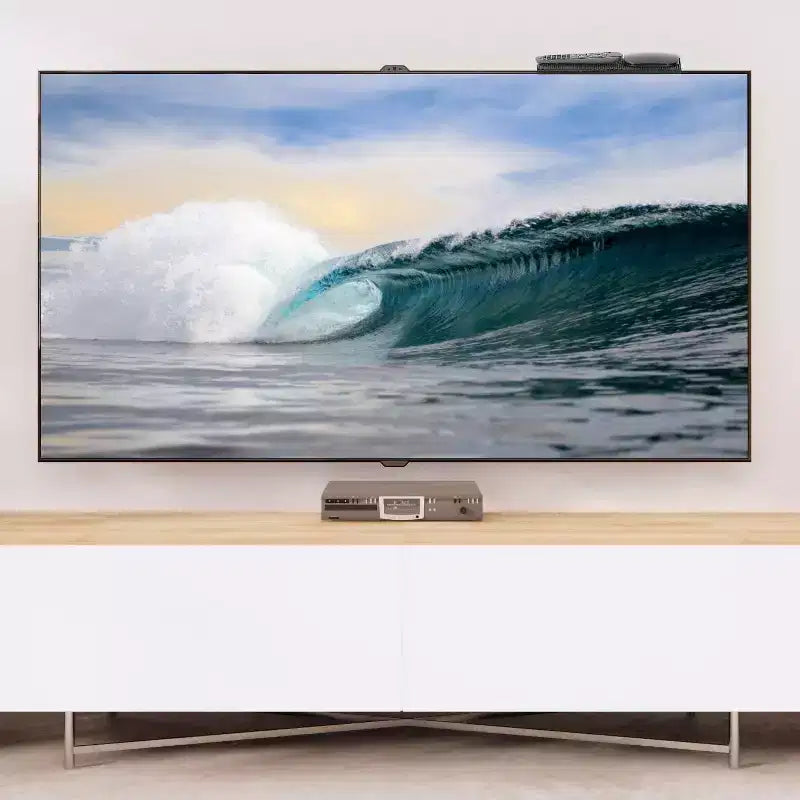 Mount-It! Mensola da parete sopra la TV | Mensola superiore regolabile per decoder via cavo, dispositivo di streaming | Piattaforma antiscivolo larga 30,5 cm | 6,2 kg
