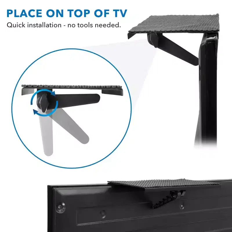 Mount-It! Mensola da parete sopra la TV | Mensola superiore regolabile per decoder via cavo, dispositivo di streaming | Piattaforma antiscivolo larga 30,5 cm | 6,2 kg