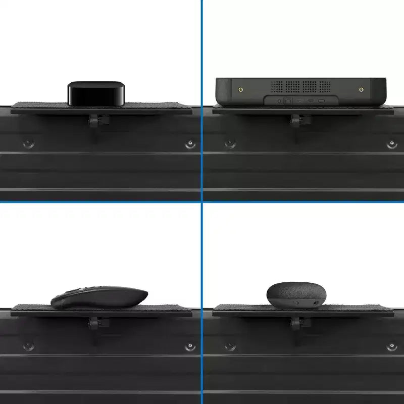 Mount-It! Mensola da parete sopra la TV | Mensola superiore regolabile per decoder via cavo, dispositivo di streaming | Piattaforma antiscivolo larga 30,5 cm | 6,2 kg
