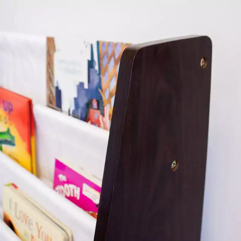 Libreria per bambini con 4 ripiani e contenitori in tessuto - Humble Crew
