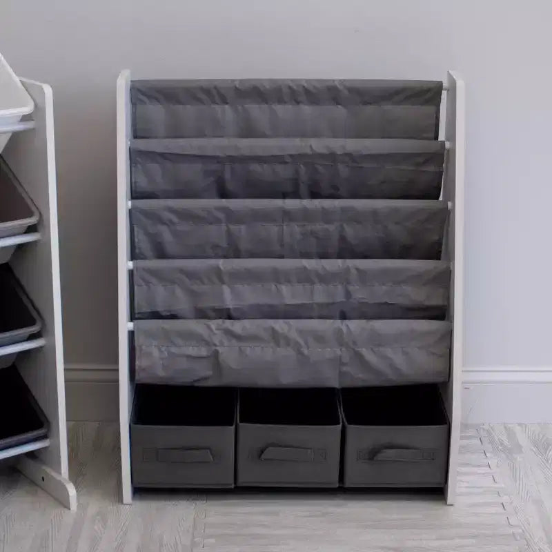 Libreria per bambini con 4 ripiani e contenitori in tessuto - Humble Crew