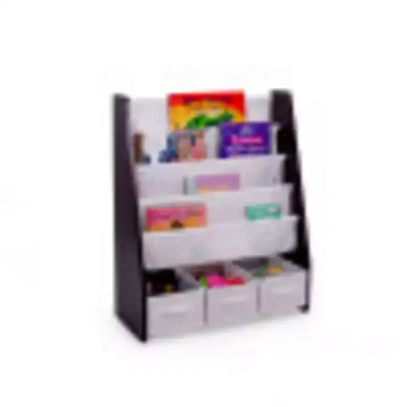 Libreria per bambini con 4 ripiani e contenitori in tessuto - Humble Crew