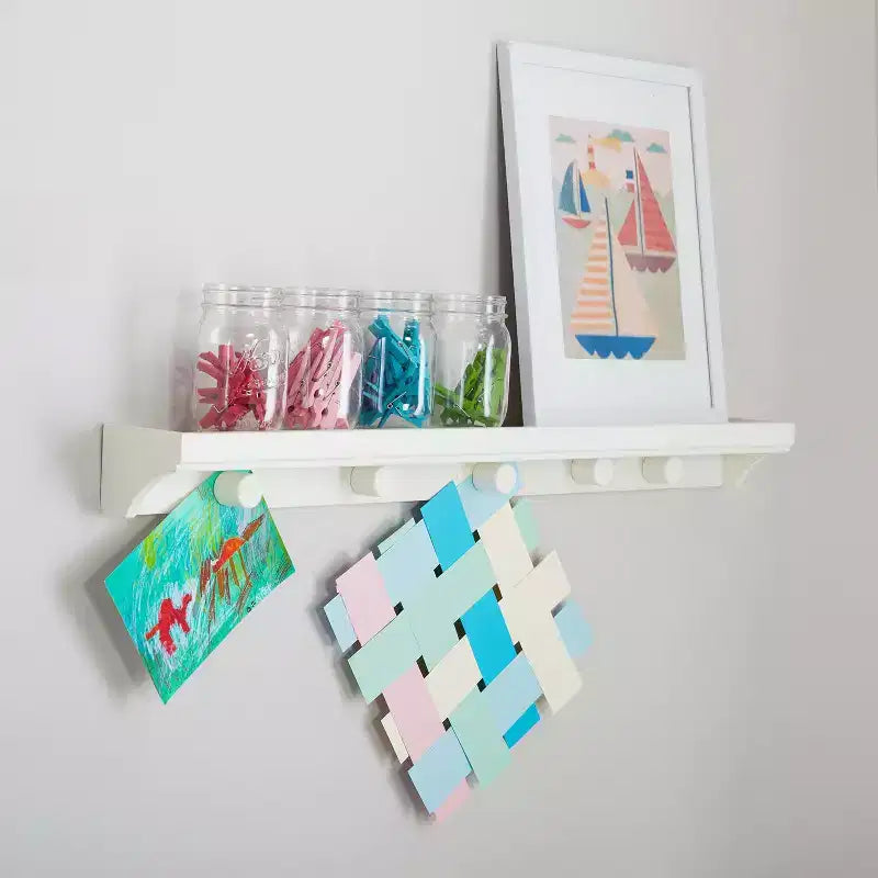 Martha Stewart Crafting Espositore d'Arte per Bambini: Scaffale Espositivo per Arti e Mestieri da Appendere per Bambini con Pioli Magnetici