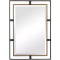 Uttermost Carrizo Distressed Bronze 22 x 32 Rectangular Wall Mirror