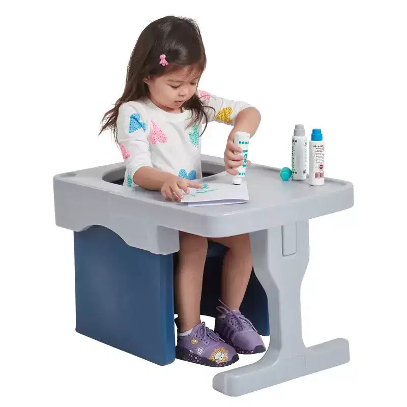 ECR4Kids Desk Attachment per sedia cubica Tri-Me, Mobili per bambini, Grigio chiaro