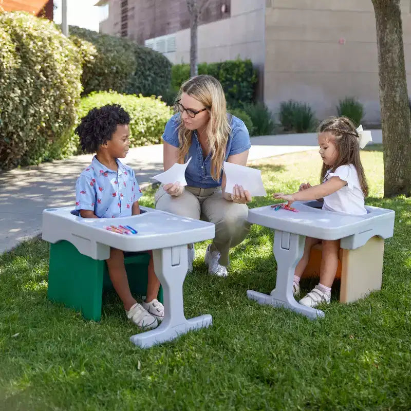 ECR4Kids Desk Attachment per sedia cubica Tri-Me, Mobili per bambini, Grigio chiaro