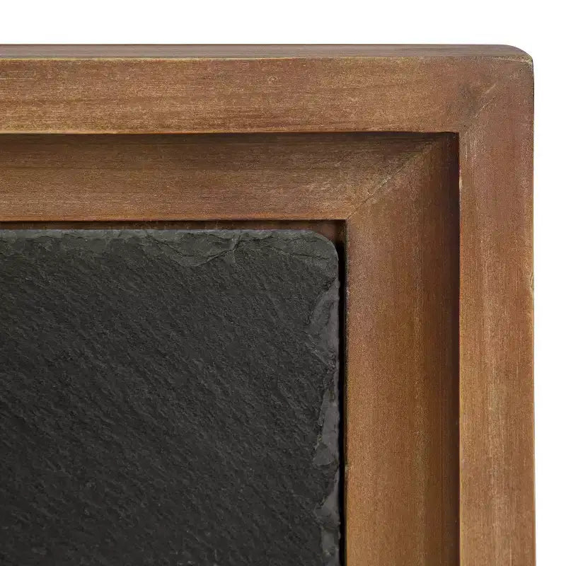 Tavolino da salotto rettangolare in metallo Kate e Laurel Mecabe, 50,2 x 34,3 x 59,1 cm, marrone rustico e nero