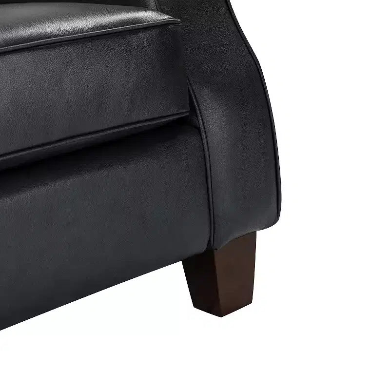 Divano in vera pelle Bruno 78.75 Wide con gambe in legno massello affusolato|ART OF LIVING DESIGNS