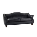 Divano in vera pelle Bruno 78.75 Wide con gambe in legno massello affusolato|ART OF LIVING DESIGNS