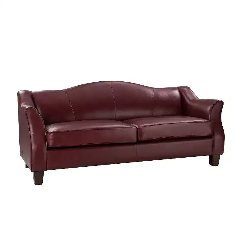 Divano in vera pelle Bruno 78.75 Wide con gambe in legno massello affusolato|ART OF LIVING DESIGNS