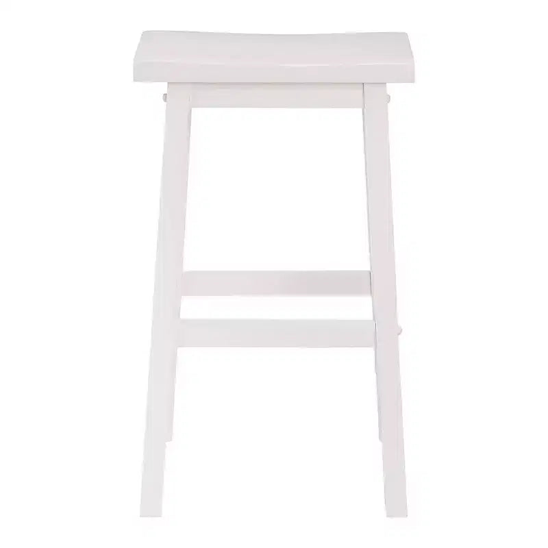 Sgabello da cucina con seduta a sella PJ Wood Classic da 74 cm, bianco (confezione da 8)