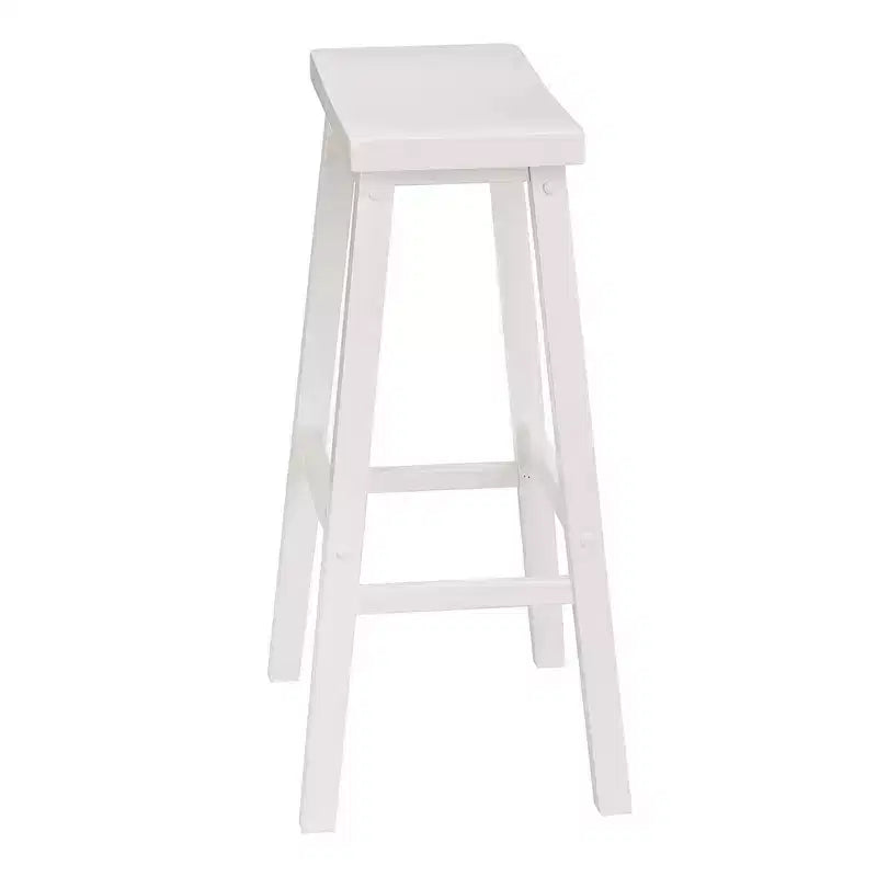 Sgabello da cucina con seduta a sella PJ Wood Classic da 74 cm, bianco (confezione da 8)