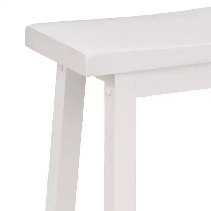 Sgabello da cucina con seduta a sella PJ Wood Classic da 74 cm, bianco (confezione da 8)