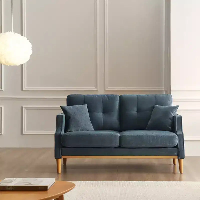 Divanetto in Tessuto Impermeabile con Porta di Ricarica USB e 2 Cuscini - ModernLuxe