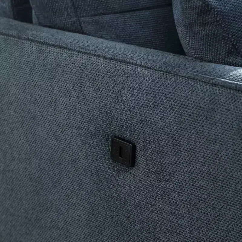 Divanetto in Tessuto Impermeabile con Porta di Ricarica USB e 2 Cuscini - ModernLuxe