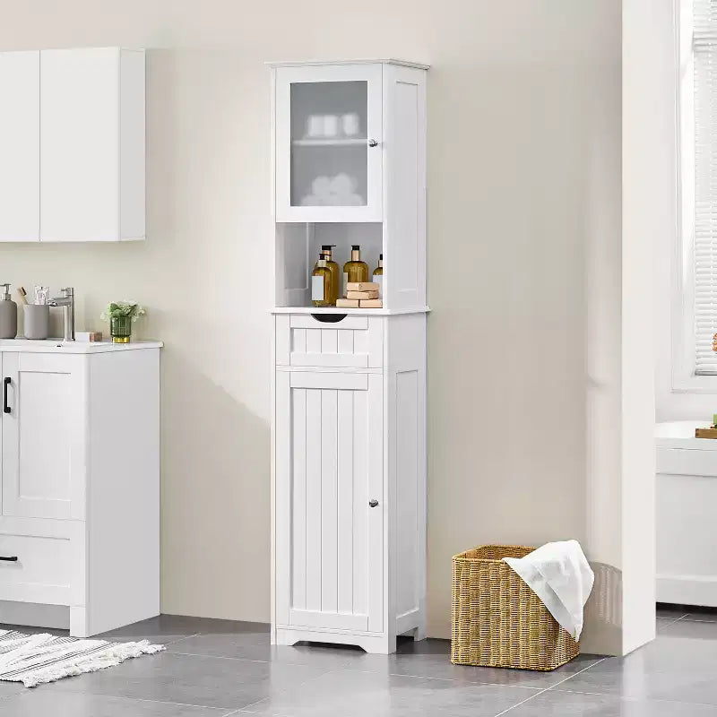 Yaheetech 67 Mobile Credenza con Ripiani Regolabili per Cucina, Bagno, Soggiorno, Bianco