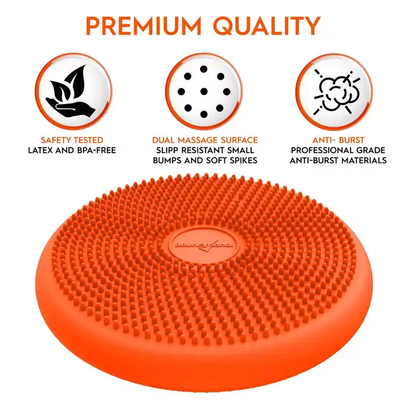 Cuscino sensoriale Bouncyband Big Wiggle Seat, arancione