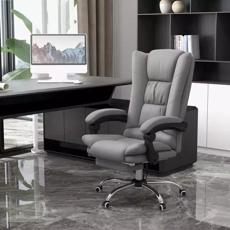 Sedia da ufficio Vinsetto con massaggio vibrante e calore, altezza regolabile, schienale alto, braccioli, poggiapiedi, sedia da computer comoda in pelle PU
