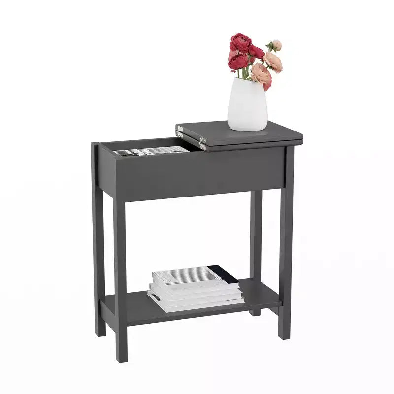 Tavolino stretto Hasting Home con vano portaoggetti e ripiano