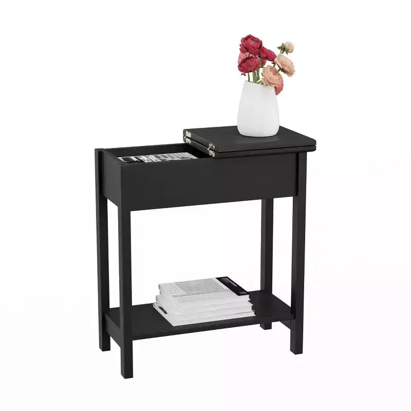 Tavolino stretto Hasting Home con vano portaoggetti e ripiano