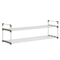 Home-Complete 2-Tier Shoe Rack for 10 Pairs, White