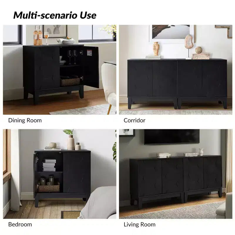 Lucinda 30" Mobiletto d'accento a 2 ante alto con ripiani regolabili | HULALA HOME