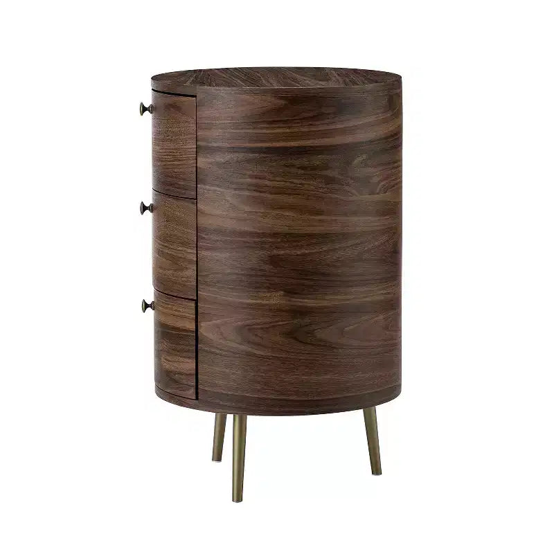 Maddalena Tavolino Contenitore a Tamburo Alto 26" con 3 Cassetti|KARAT HOME