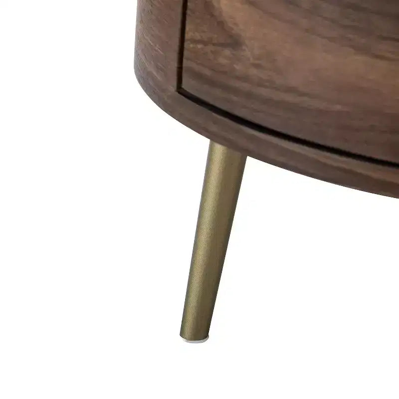 Maddalena Tavolino Contenitore a Tamburo Alto 26" con 3 Cassetti|KARAT HOME