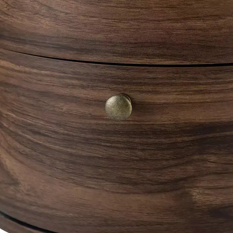 Maddalena Tavolino Contenitore a Tamburo Alto 26" con 3 Cassetti|KARAT HOME
