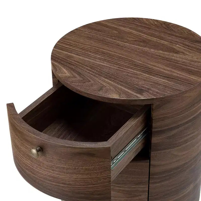 Maddalena Tavolino Contenitore a Tamburo Alto 26" con 3 Cassetti|KARAT HOME