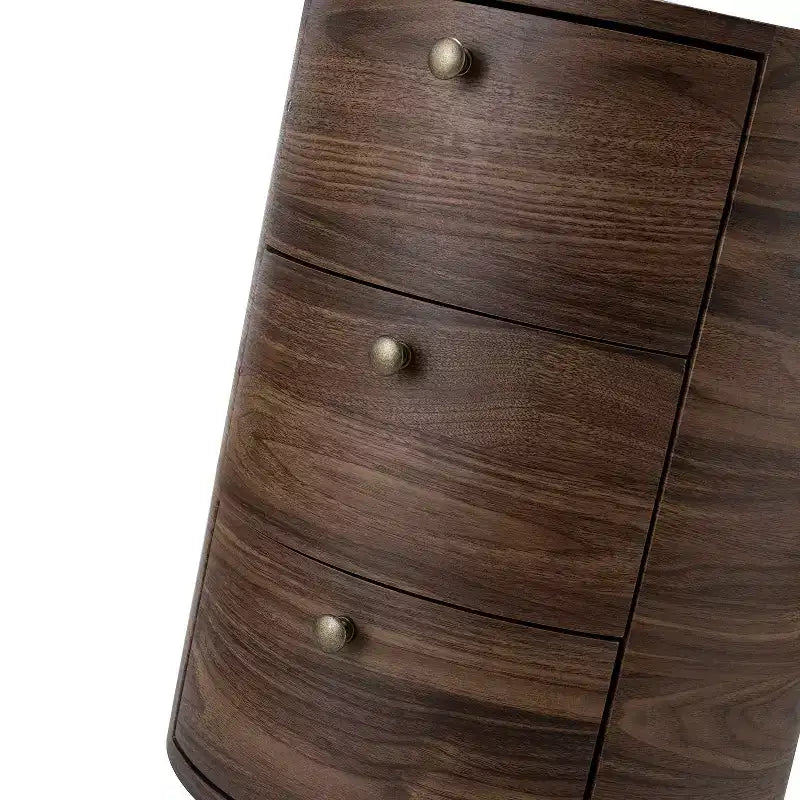 Maddalena Tavolino Contenitore a Tamburo Alto 26" con 3 Cassetti|KARAT HOME