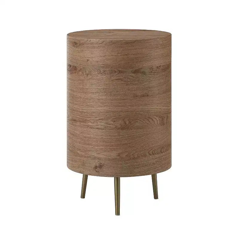 Maddalena Tavolino Contenitore a Tamburo Alto 26" con 3 Cassetti|KARAT HOME