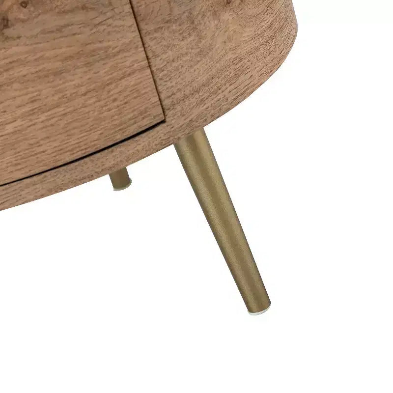 Maddalena Tavolino Contenitore a Tamburo Alto 26" con 3 Cassetti|KARAT HOME
