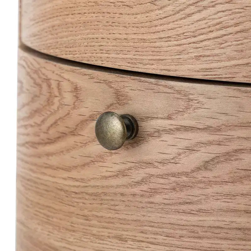 Maddalena Tavolino Contenitore a Tamburo Alto 26" con 3 Cassetti|KARAT HOME