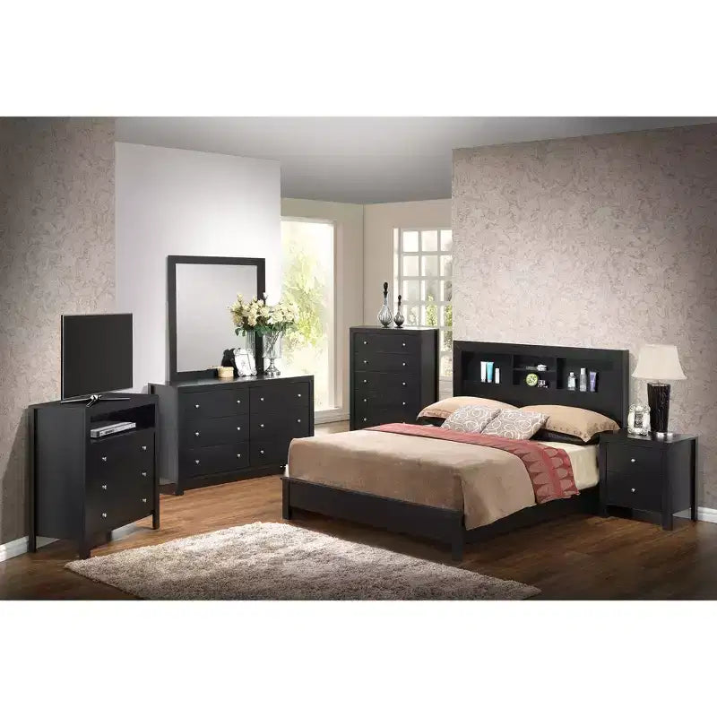 Letto matrimoniale con piattaforme portaoggetti Passion Furniture Burlington