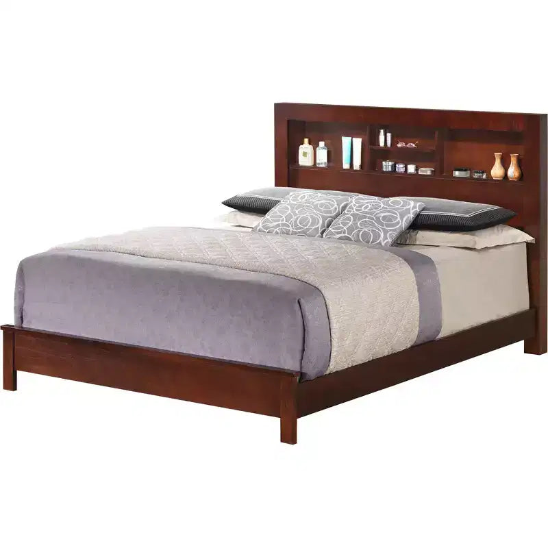 Letto matrimoniale con piattaforme portaoggetti Passion Furniture Burlington