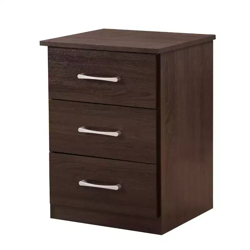 Comodino Passion Furniture Boston con 3 cassetti (61 cm H x 46 cm L x 41 cm P)