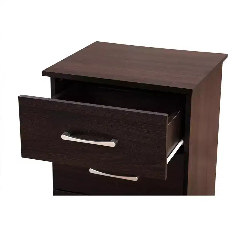 Comodino Passion Furniture Boston con 3 cassetti (61 cm H x 46 cm L x 41 cm P)