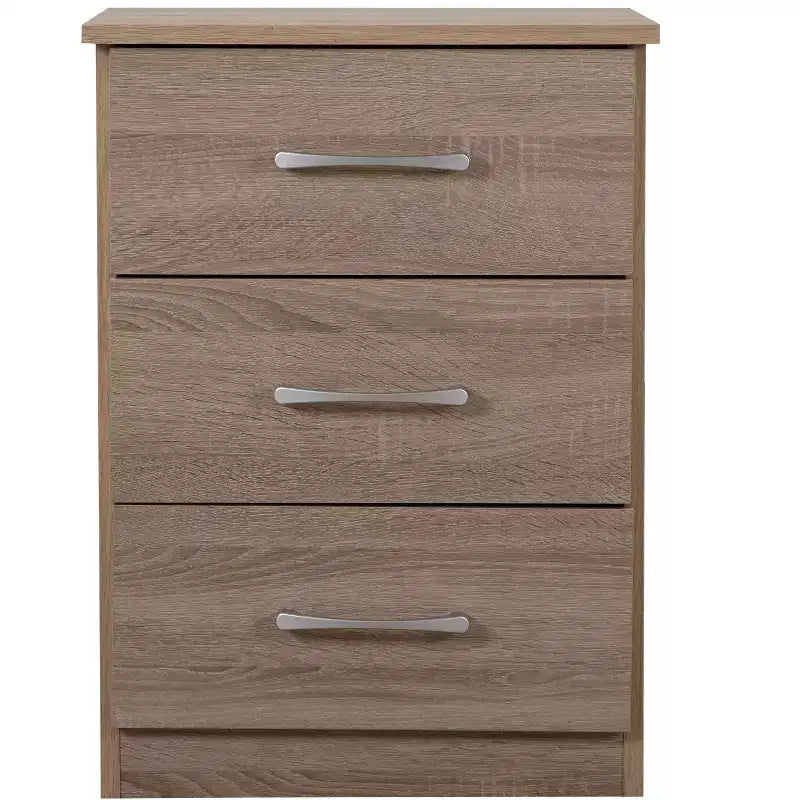 Comodino Passion Furniture Boston con 3 cassetti (61 cm H x 46 cm L x 41 cm P)