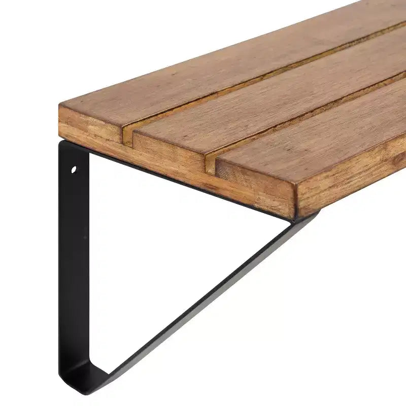 Mensole galleggianti in legno rettangolari Kate and Laurel Samuels, 24x8x8, marrone rustico